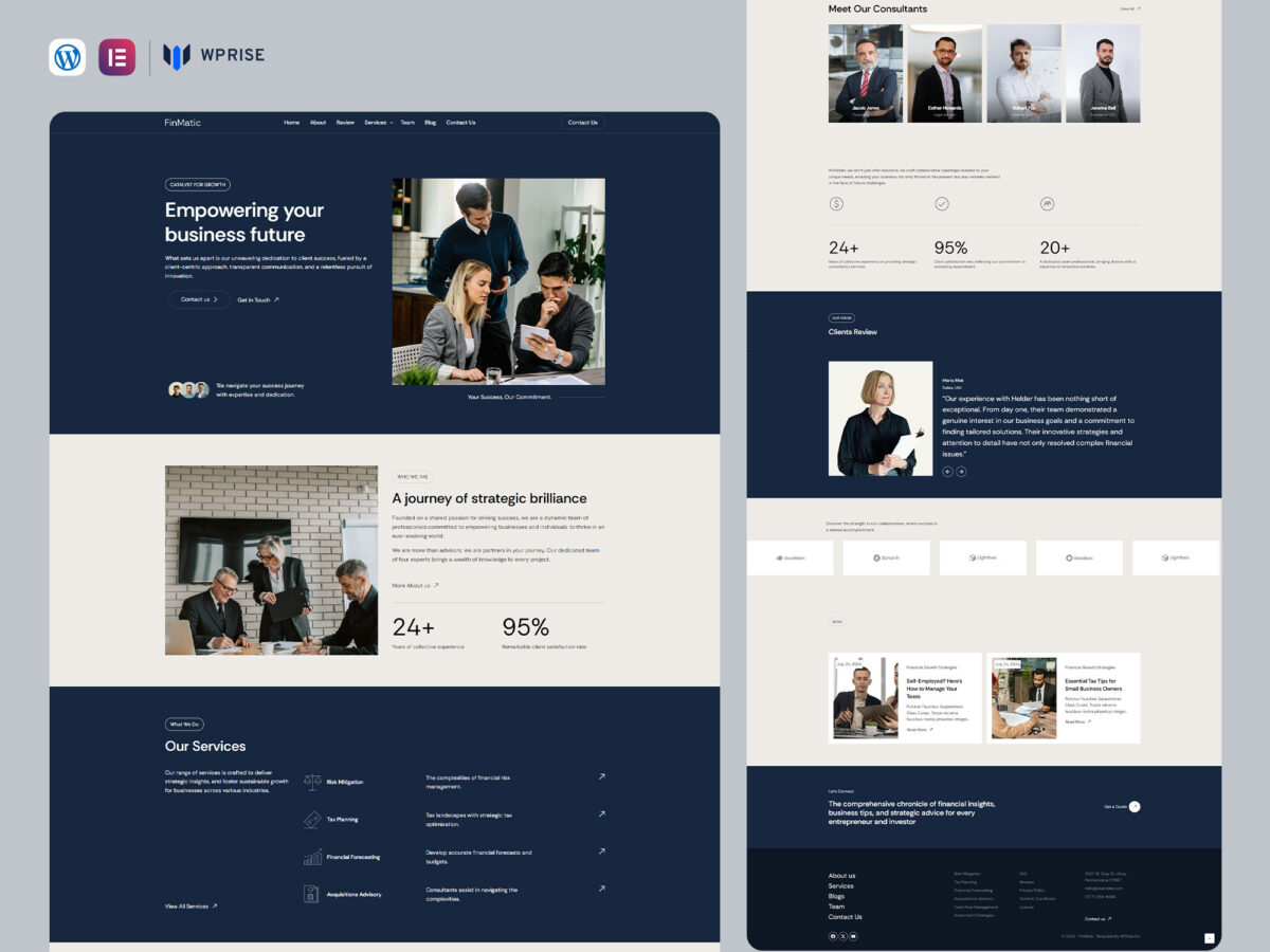 FinMatic - Finance and Tax Expert Elementor Template
