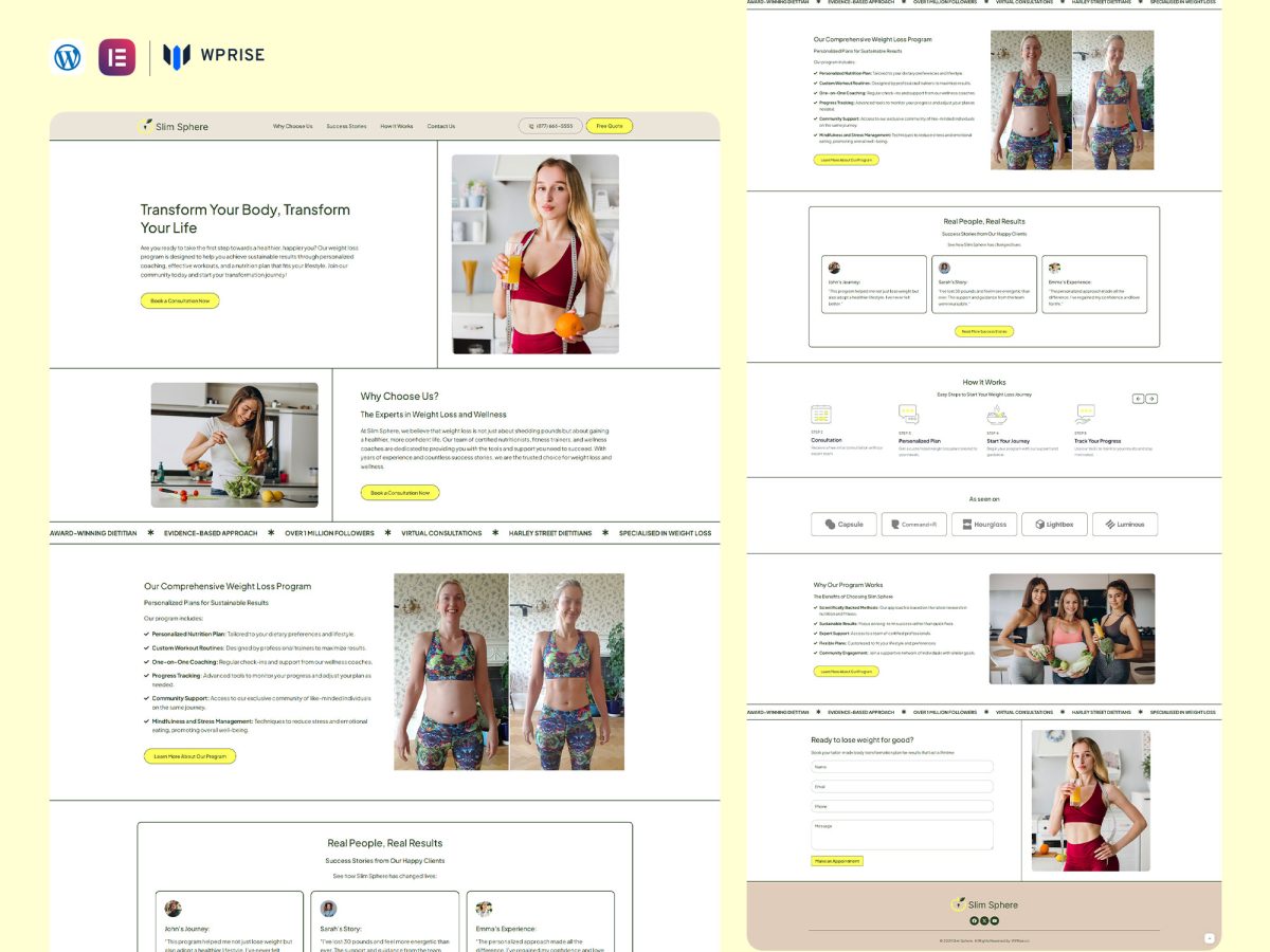SlimSphere - Weight Loss Landing Page for Lead Generation