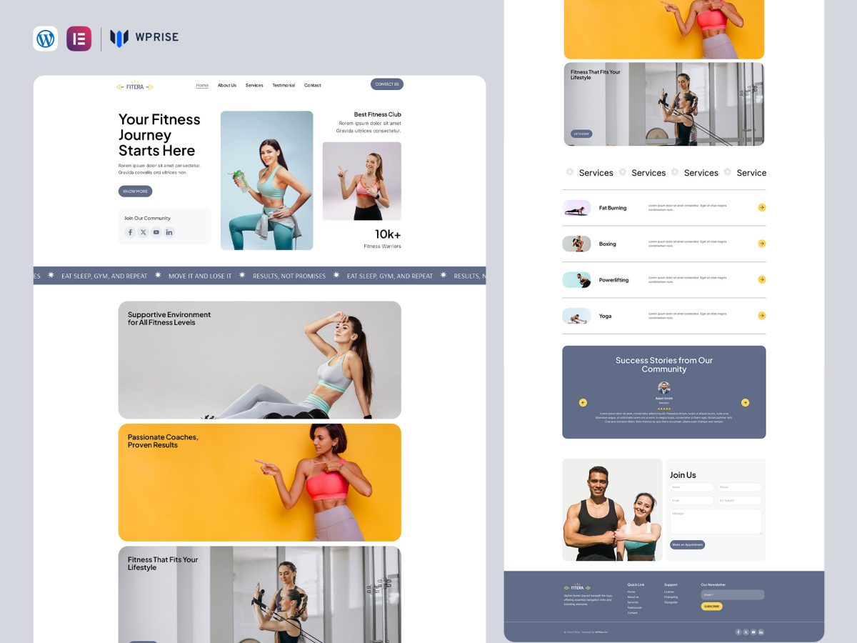 FitEra - Fitness Coach Landing Page for Lead Generation