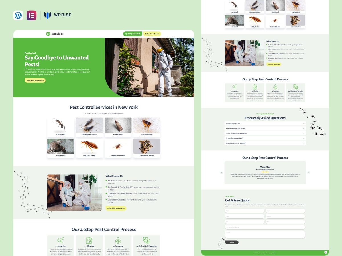 PestBlock - Pest Control Landing Page Template