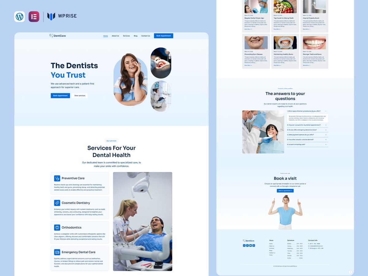 DentCare - Dental Clinic Elementor Template
