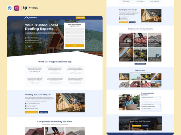 Rooforia - Roofing Lead Generation Landing Page