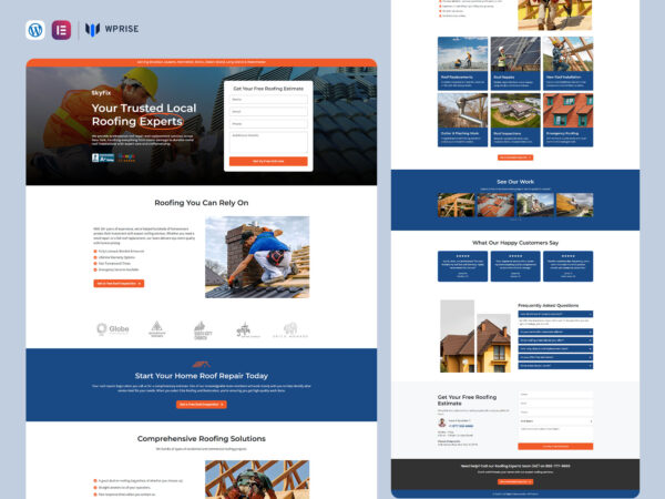 SkyFix - Roofing Lead Generation Landing Page