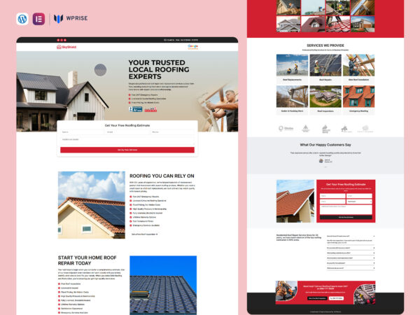 SkyShield - Roofing Lead Generation Landing Page