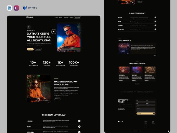DJLab - DJ Services Lead Generation Landing Page