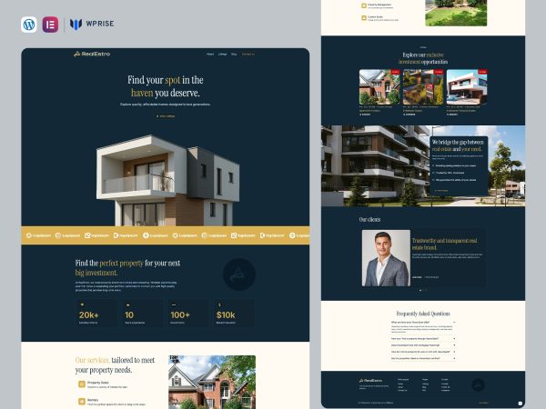 RealEstro - Real Estate & Property Elementor Template