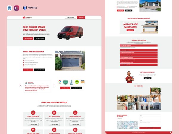 GarageCare - Garage Door Repair Services Landing Page for Lead Generation