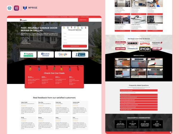 GarageFix - Garage Door Repair Services Landing Page for Lead Generation