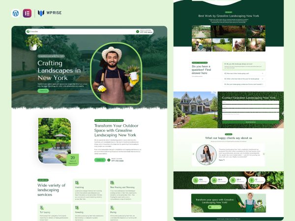Grassline - Landscaping Services Lead Generation Landing Page