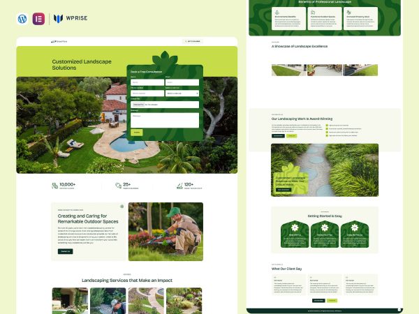 GreenFlora - Landscaping Services Lead Generation Landing Page