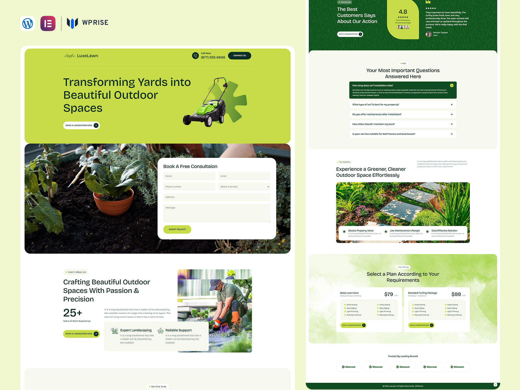 LuxeLawn - Landscaping Services Lead Generation Landing Page