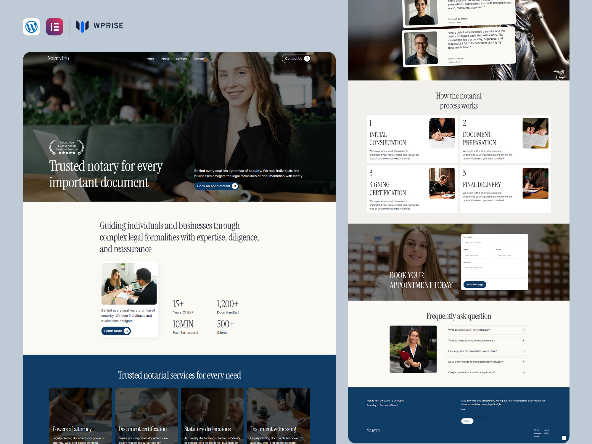NotaryPro Professional Notary Services Elementor Template