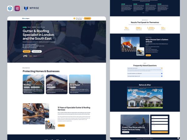 RoofXpert - Roofing Lead Generation Landing Page