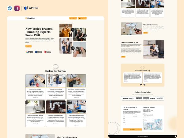 PlumbZen - Plumbing Services Lead Generation Landing Page