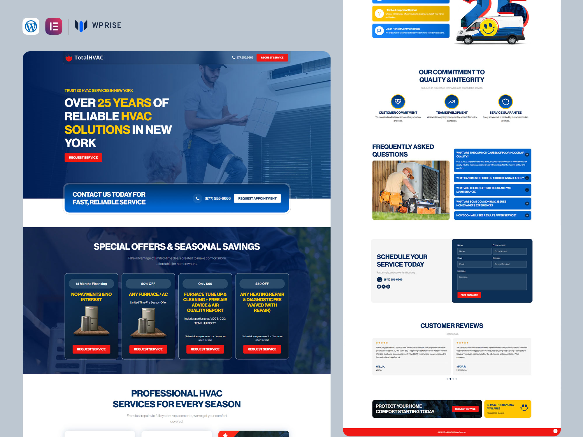 TotalHVAC - HVAC Repair Service Lead Generation Landing Page