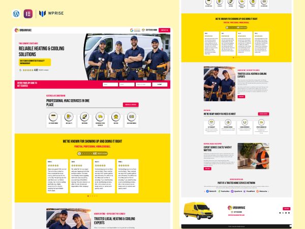 UrbanHVAC - HVAC Repair Service Lead Generation Landing Page
