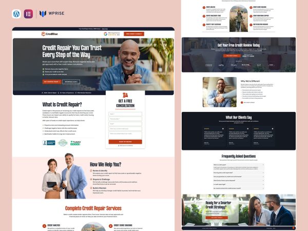 CredRise - Credit Repair Landing Page for Lead Generation