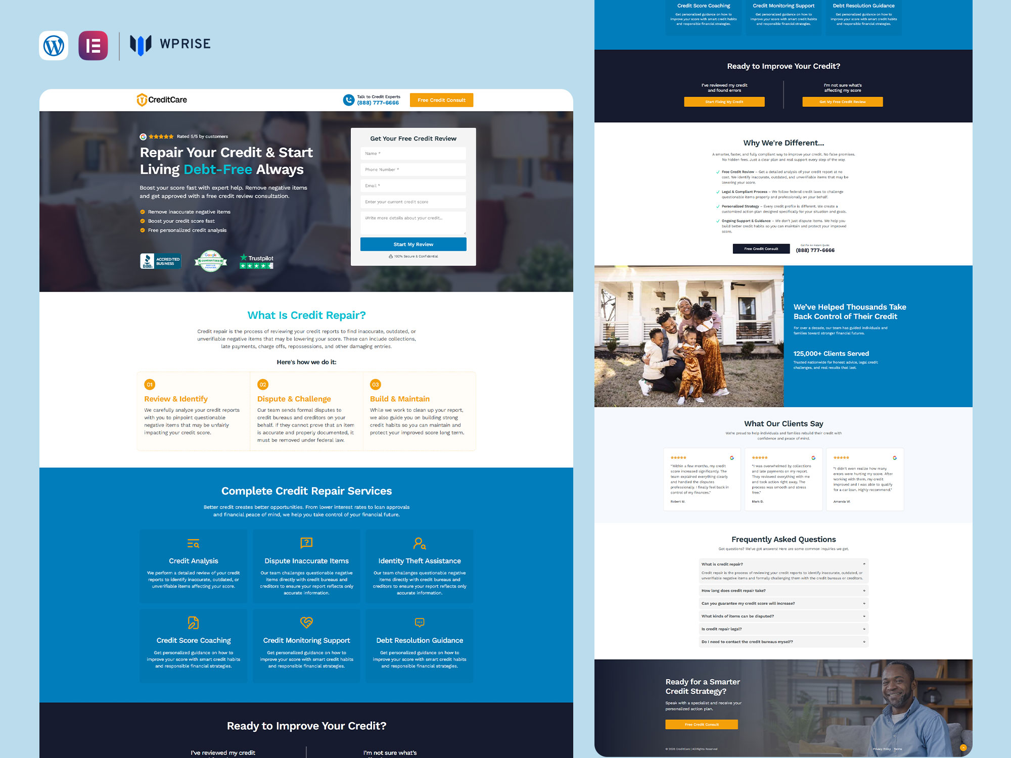 Credit - Credit Repair Landing Page for Lead Generation