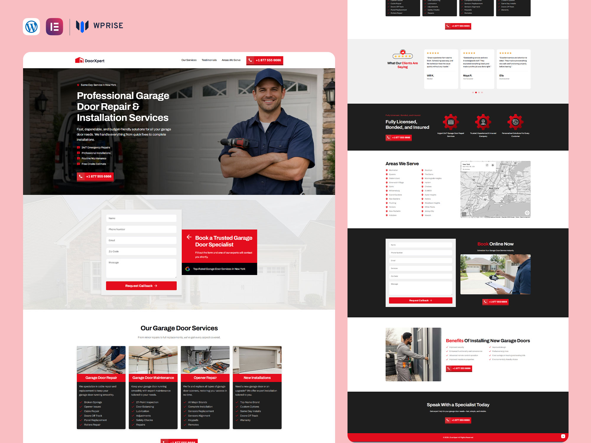 DoorXpert - Garage Door Repair Services Landing Page for Lead Generation
