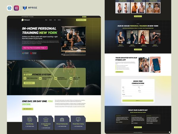 FitCoach – Personal Fitness Trainer Landing Page for Lead Generation