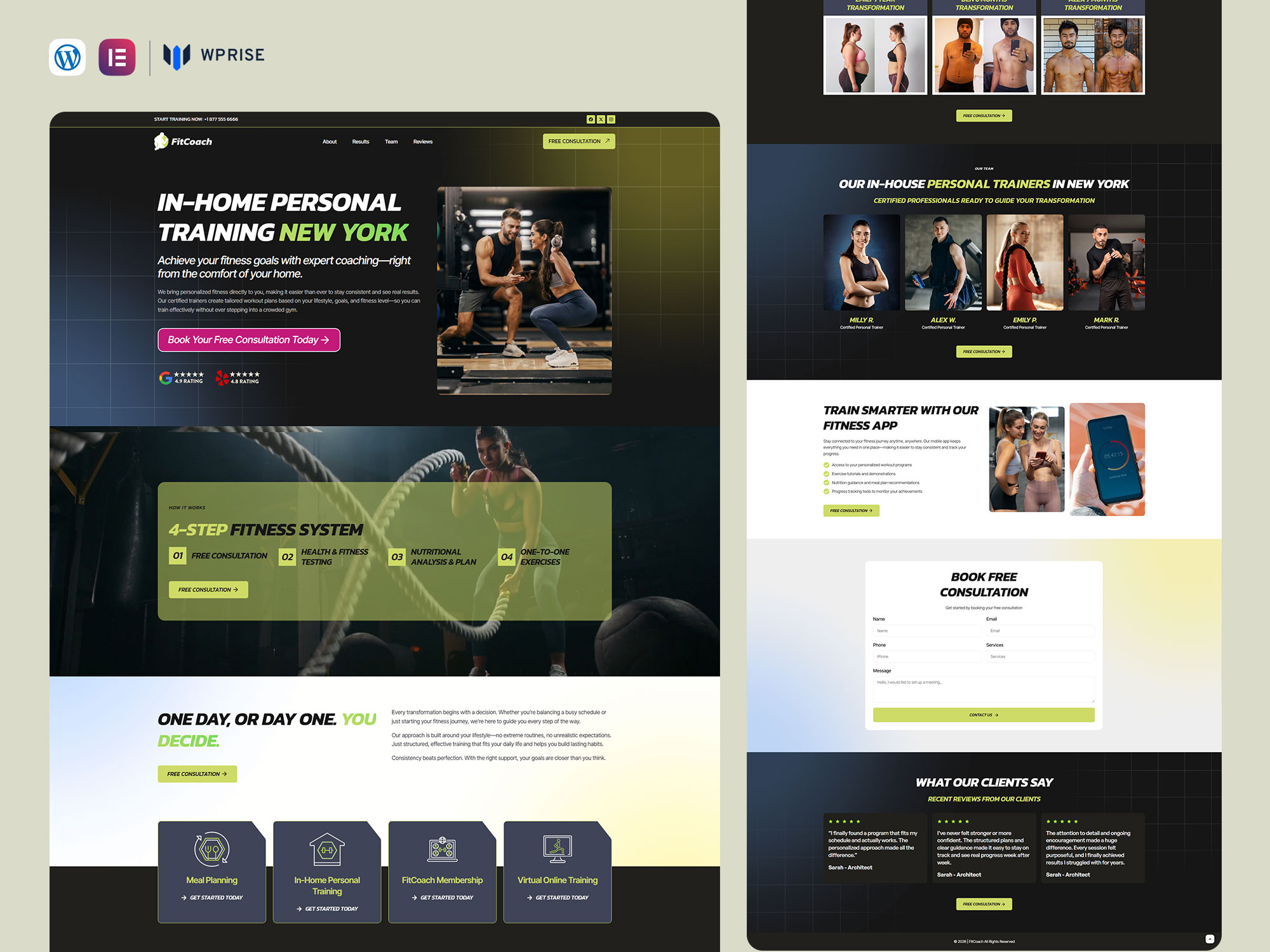 FitCoach – Personal Fitness Trainer Landing Page for Lead Generation
