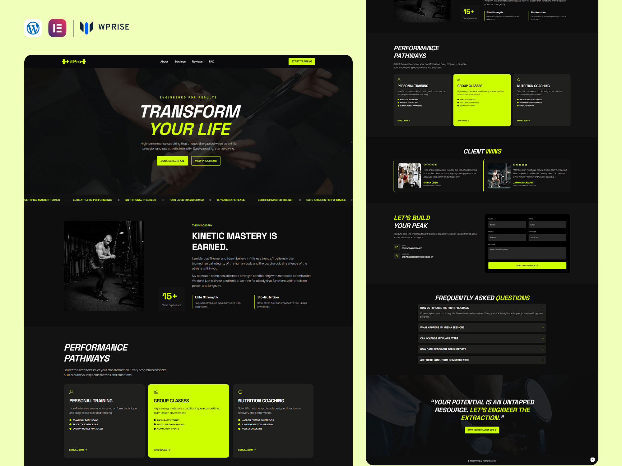FitPro – Personal Fitness Trainer Landing Page for Lead Generation