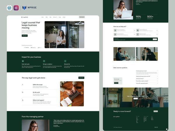 LegalWork - Law & legal services Elementor Template