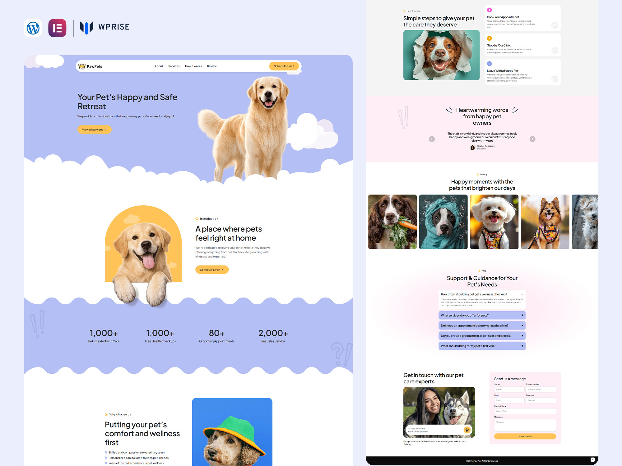 PawPets - Pet Grooming Services Landing Page for Lead Generation