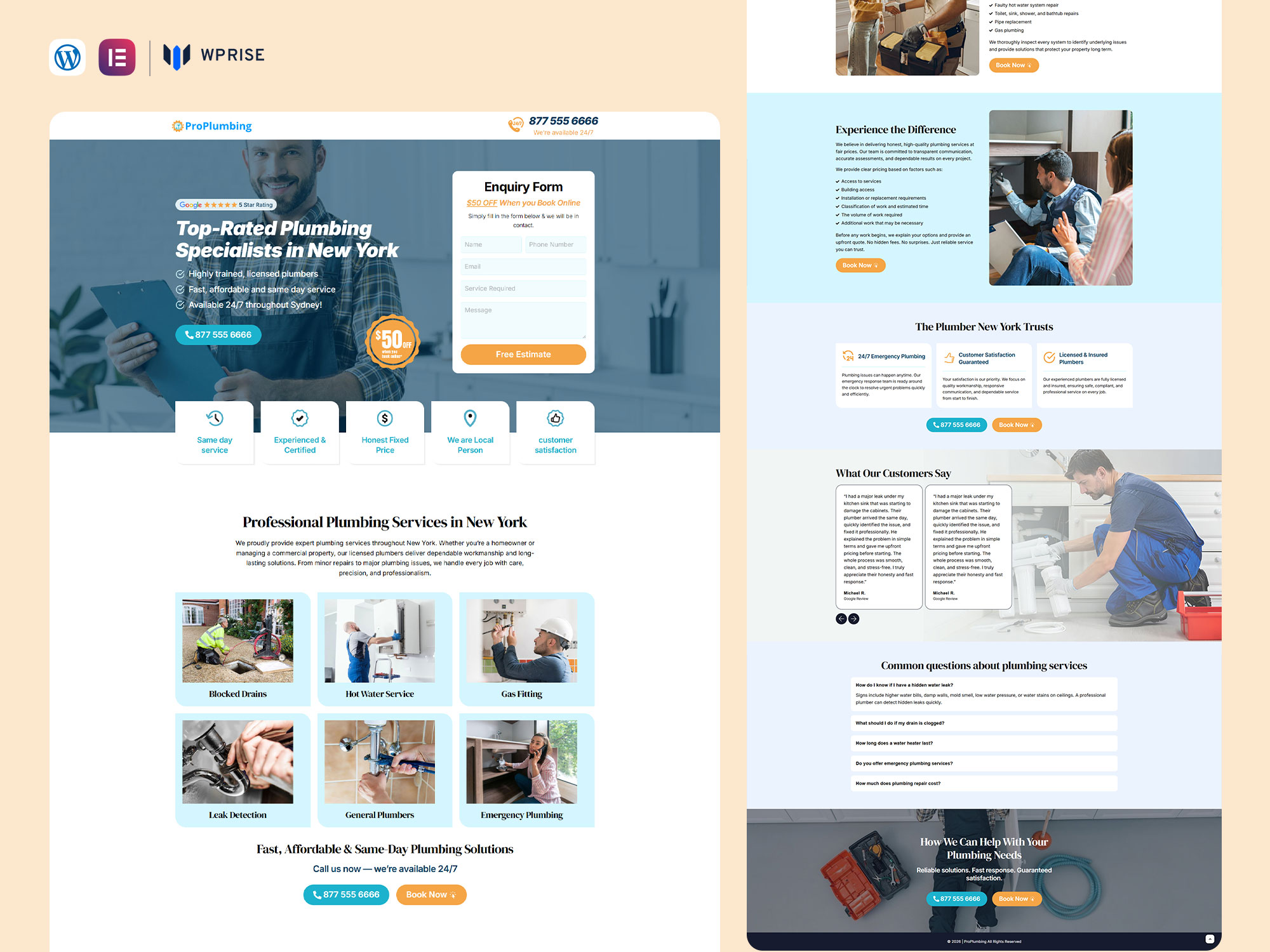 ProPlumbing - Plumbing Services Lead Generation Landing Page