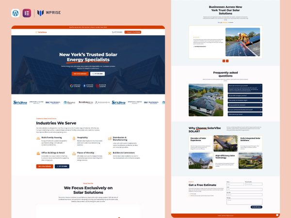 SolarNova - Solar Landing Page for Lead Generation