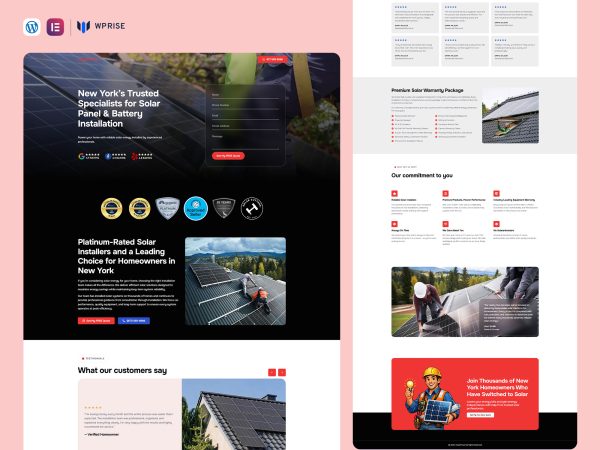 SolarPower - Solar Landing Page for Lead Generation