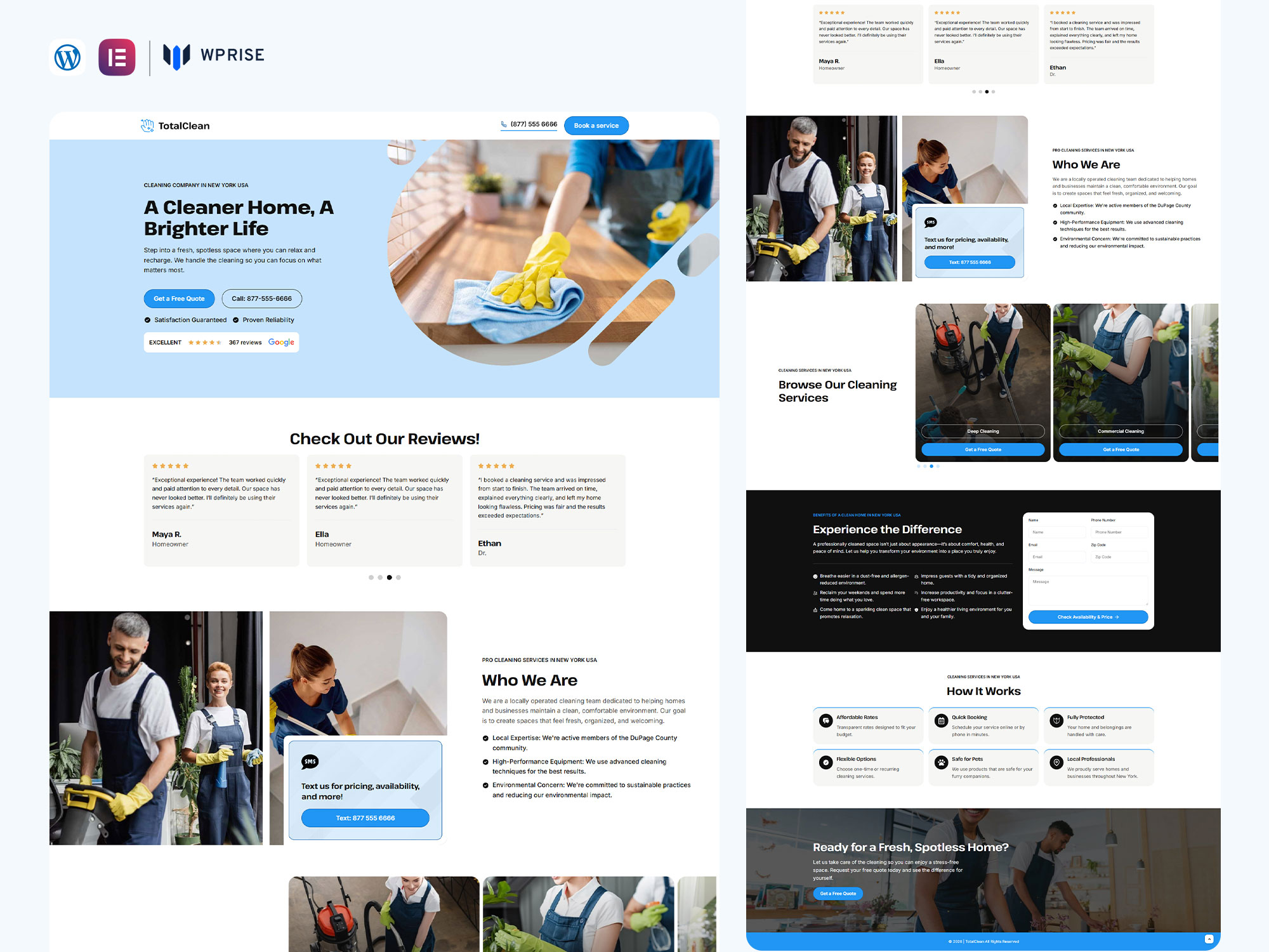 TotalClean - Cleaning Services Landing Page for Lead Generation