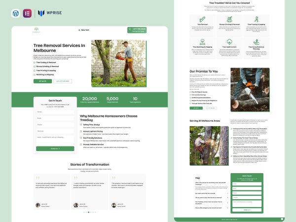 TreeGuy - Tree Removal Landing Page for Lead Generation
