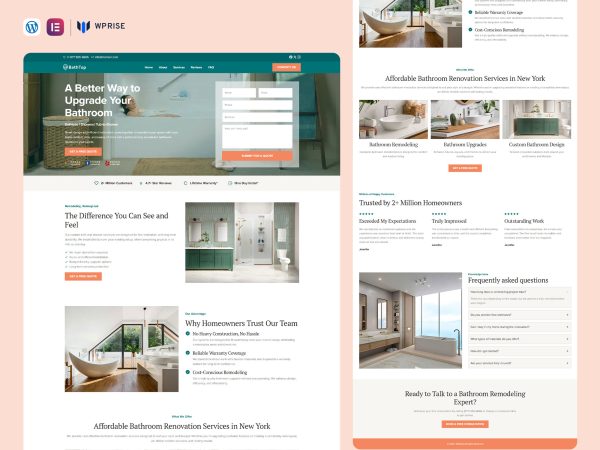 BathTop – Bathroom Remodeling Landing Page for Lead Generation