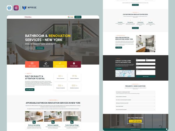 BothGlow – Bathroom Remodeling Landing Page for Lead Generation