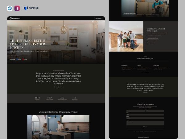 FineKitchen – Kitchen Remodeling Landing Page for Lead Generation