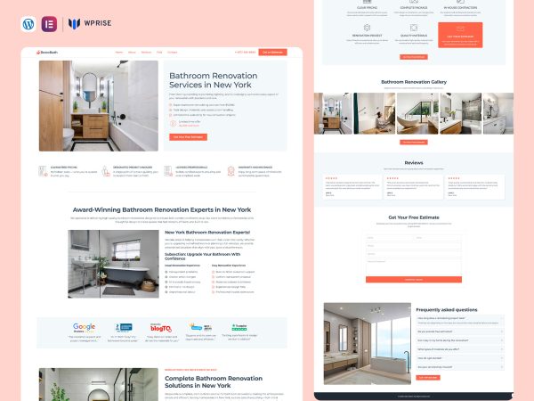 RenoBath – Bathroom Remodeling Landing Page for Lead Generation