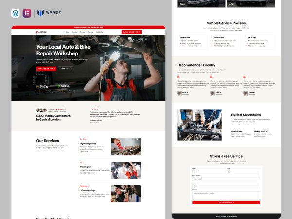 AutoRepair – Auto Repair Shop Landing Page
