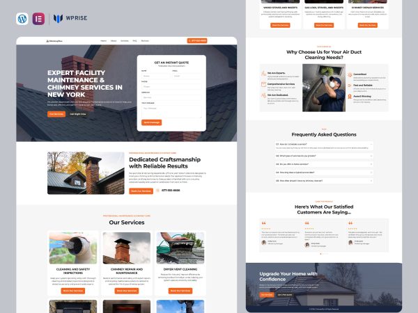 ChimneyFlux – Chimney Sweep Landing Page for Lead Generation