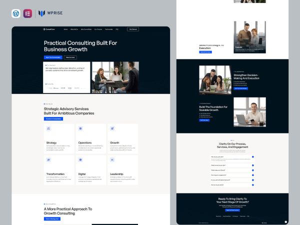 ConsultCare - Business Consulting Services Landing Page