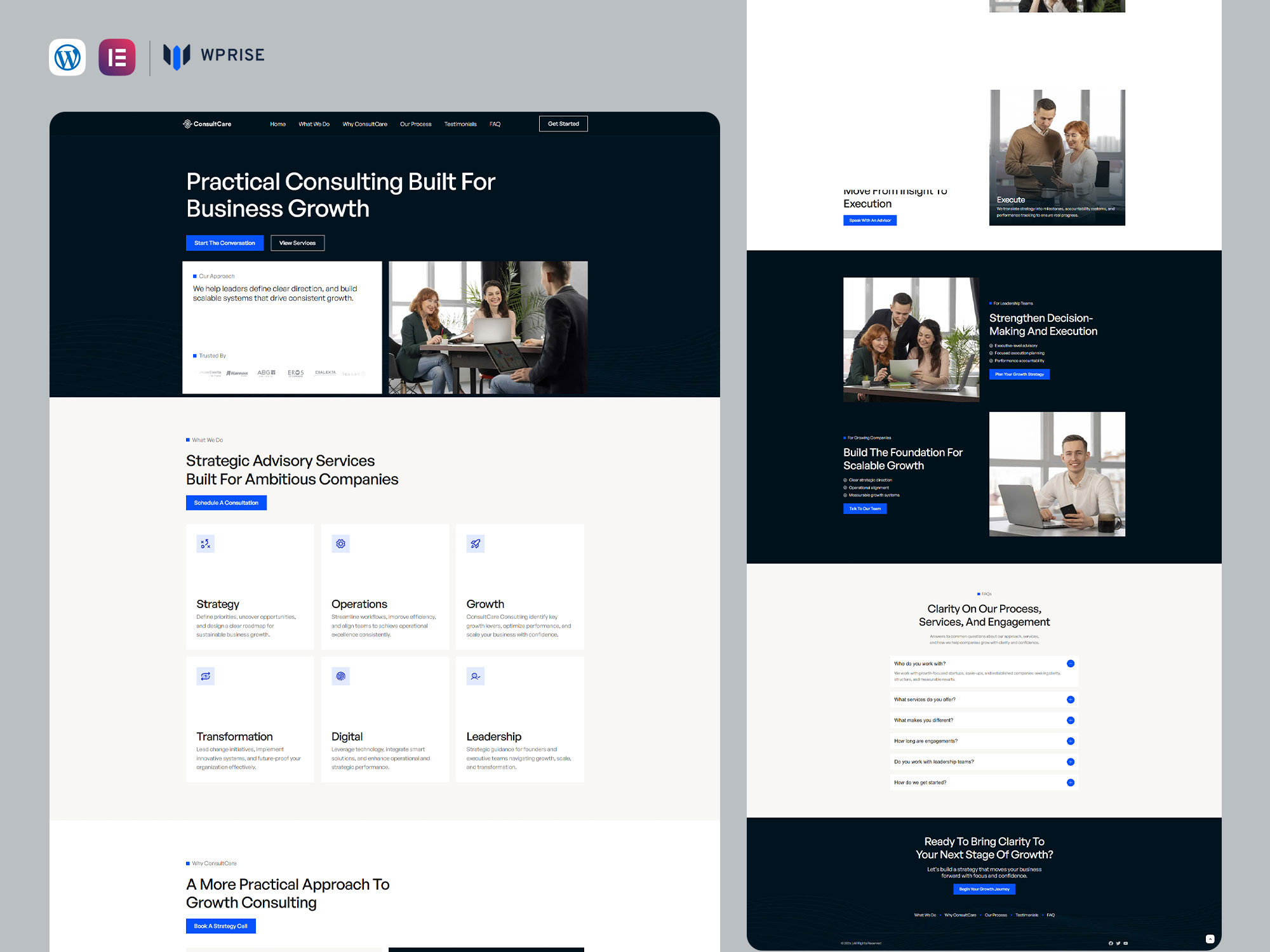 ConsultCare - Business Consulting Services Landing Page
