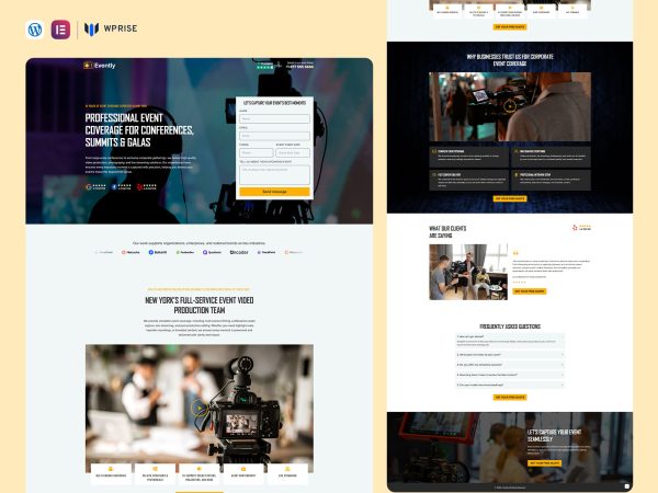 Evently – Event Management Landing Page