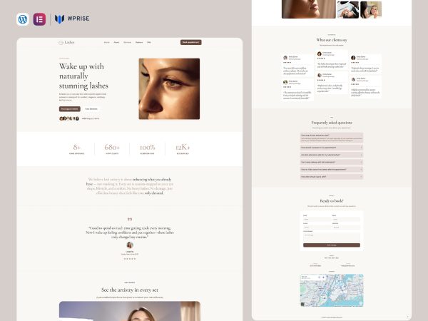 Lashes – Lash Extension Landing Page for Lead Generation