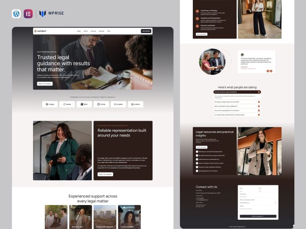 LawXpert – Law & Legal Landing Page for Lead Generation