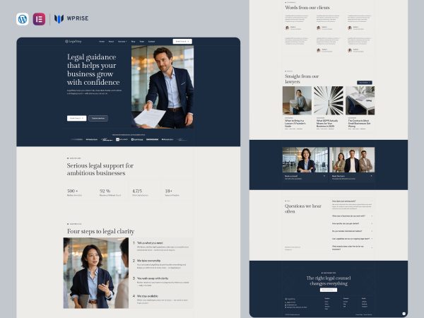 LegalStep – Law & Legal Clinic Elementor Template