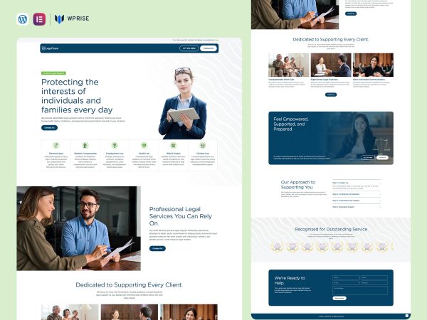 LegalTeam – Law & Legal Landing Page for Lead Generation