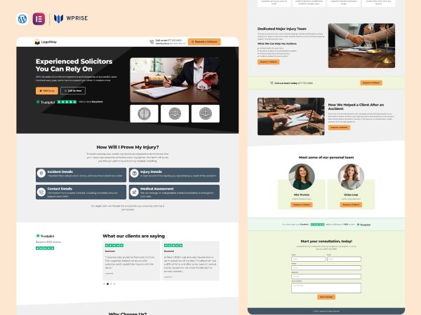 LegalWay – Law & Legal Landing Page for Lead Generation