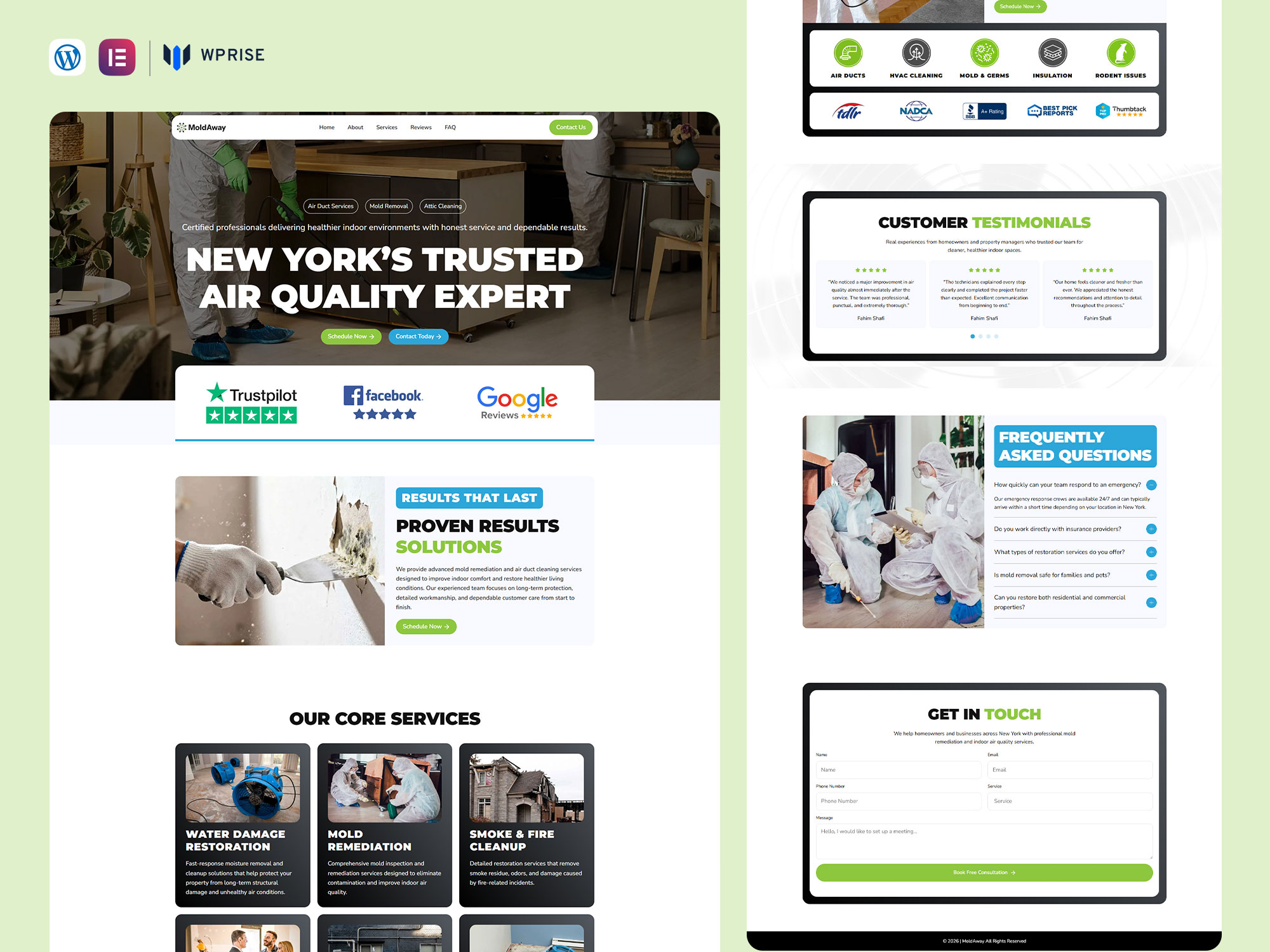MoldAway – Air Duct Cleaning & Mold Remediation Landing Page