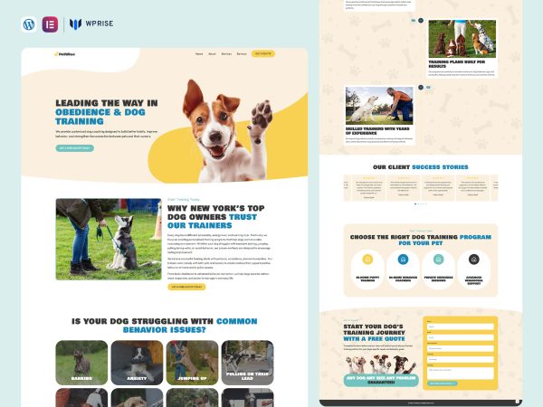PetWise – Paws Training Landing Page