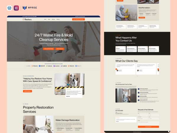 Restorz – Mold Remediation Landing Page